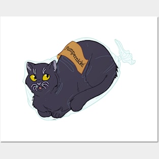 Catloaf: Pumpernickel (Black) Posters and Art